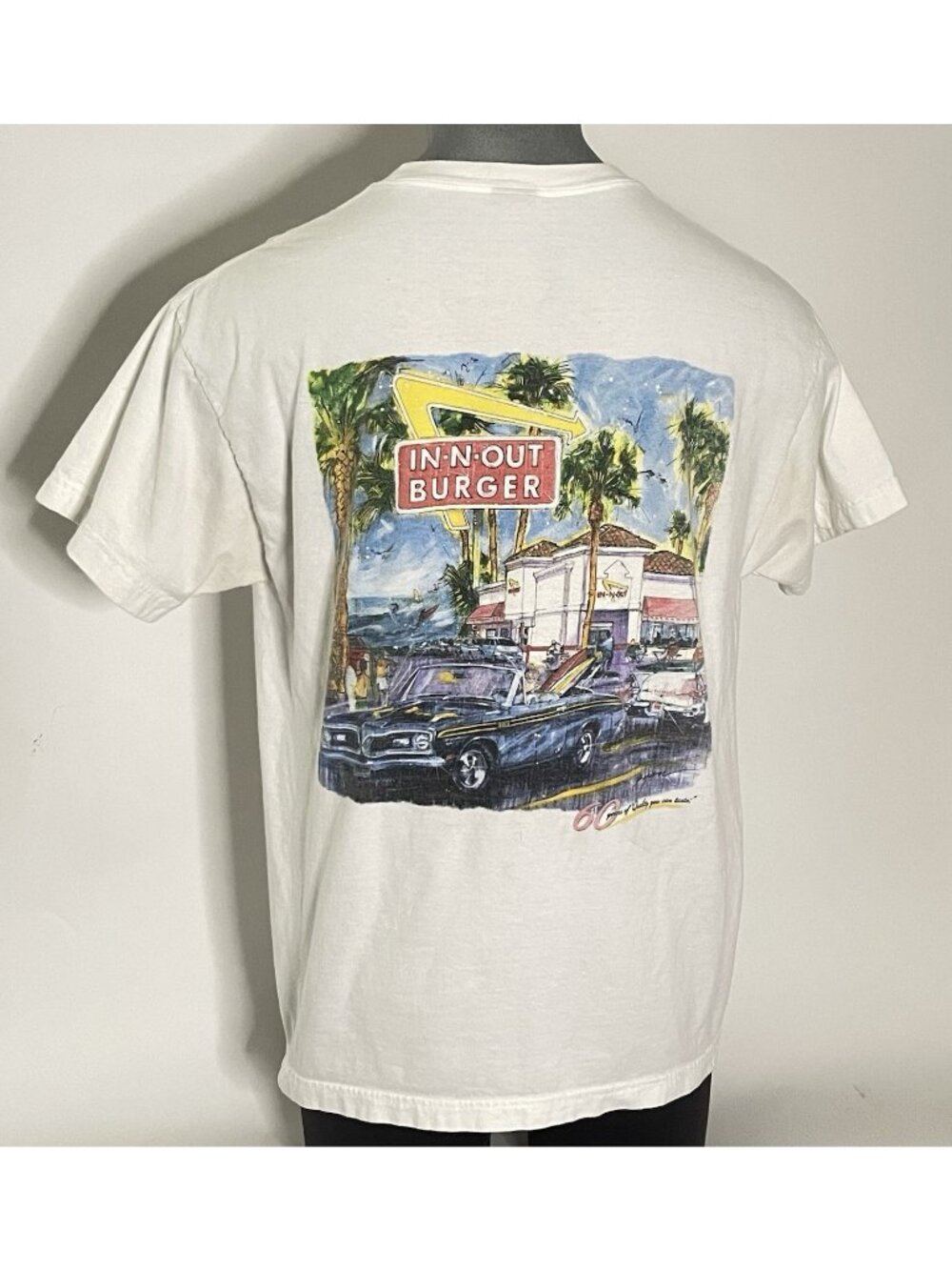 In N Out Burger Las Vegas 60th Anniversary 2008 Car Culture T Shirt Mens L